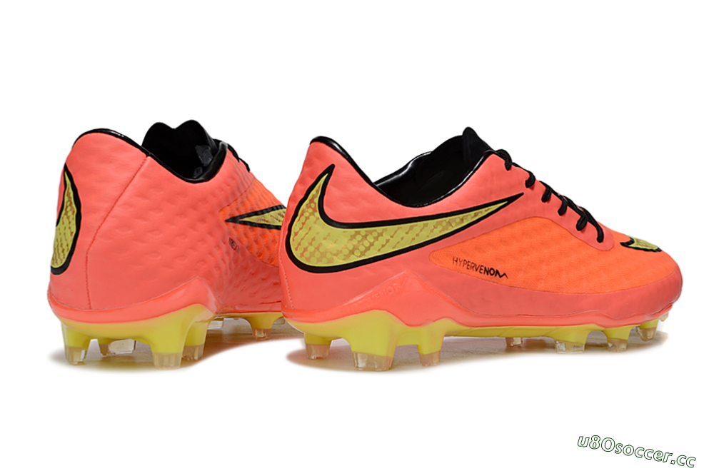 Men's Nike Hypervenom Phantom FG Firm Ground Low-Tops Football Boots - Red/Yellow/Black 6