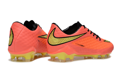 Men's Nike Hypervenom Phantom FG Firm Ground Low-Tops Football Boots - Red/Yellow/Black