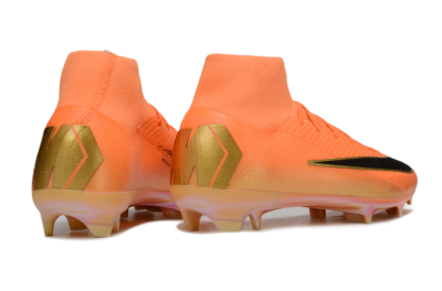 Unisex Nike Air Zoom Mercurial Superfly 10 Elite FG Firm Ground High-Tops Football Boots - Red/Black/Gold