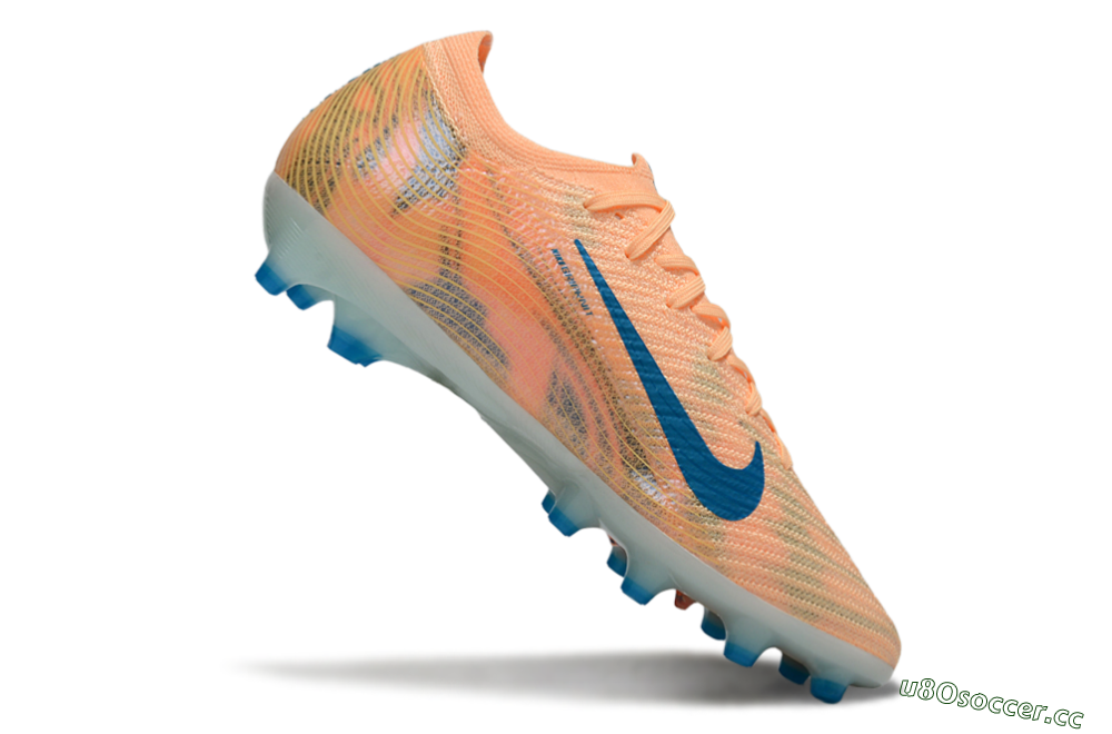 Men's Nike Air Zoom Mercurial Vapor 16 Elite AG Artificial Grass Low-Tops Football Boots - Pink/Blue/Yellow 4