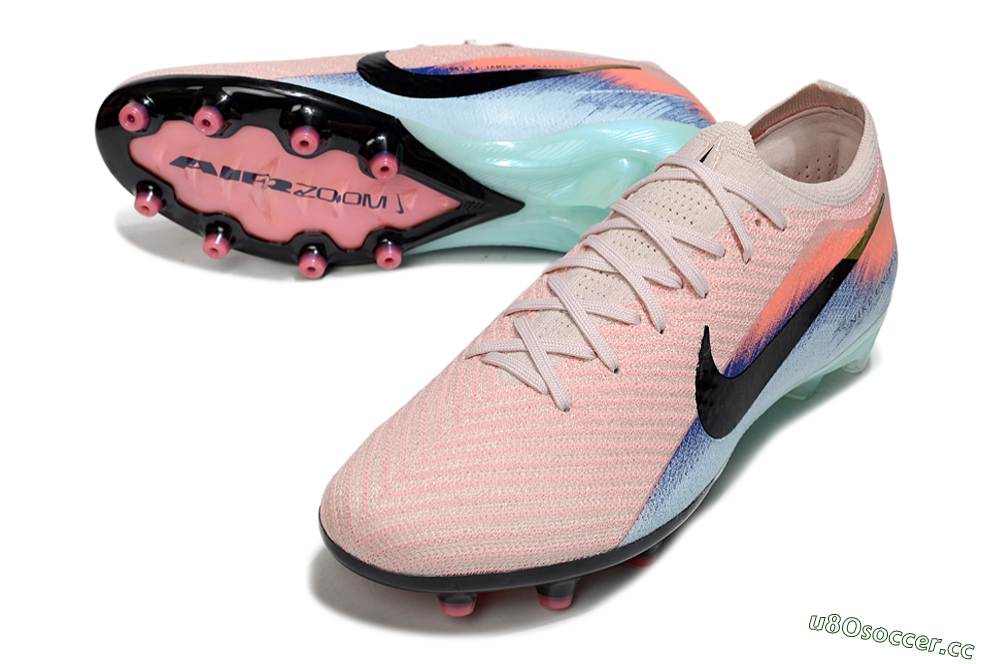 Men's Nike Air Zoom Mercurial Vapor 16 Elite AG Artificial Grass Low-Tops Football Boots - Pink/Black/Jade 3