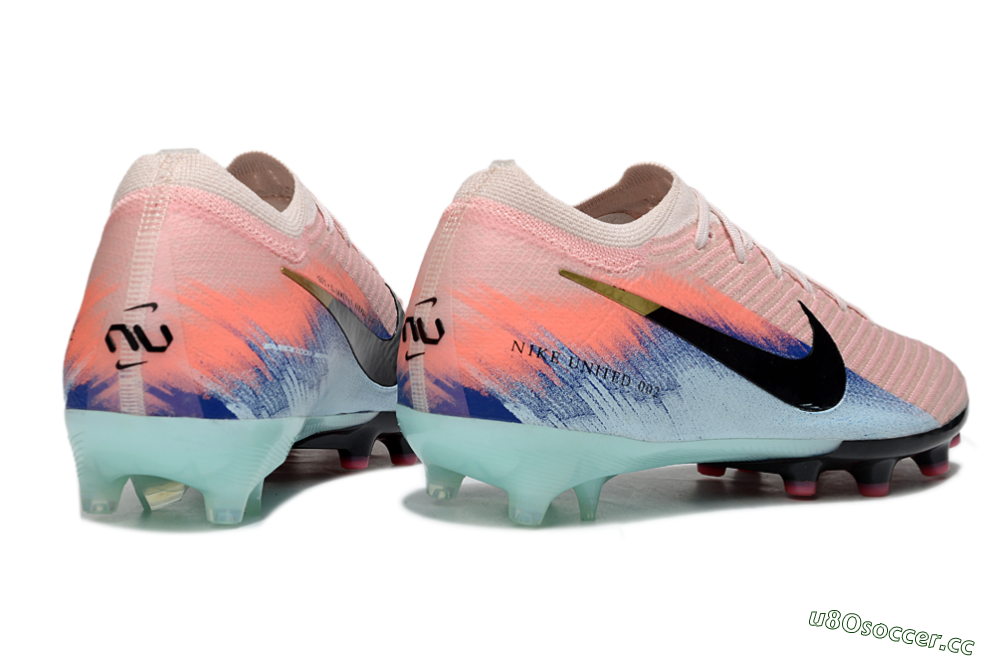 Men's Nike Air Zoom Mercurial Vapor 16 Elite AG Artificial Grass Low-Tops Football Boots - Pink/Black/Jade 6