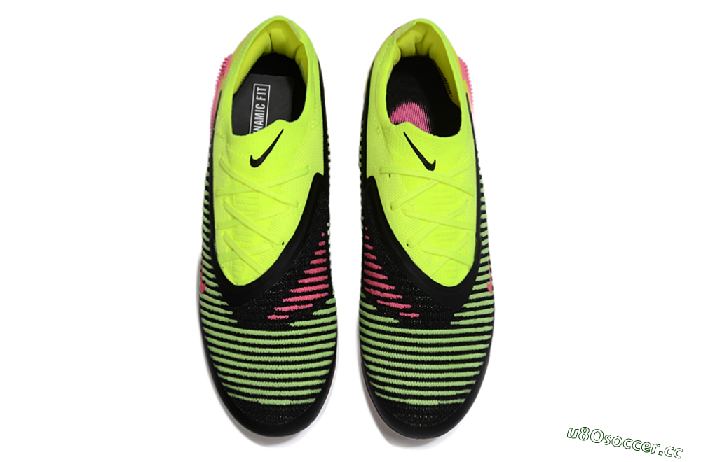 Unisex Nike Phantom 6 Elite Low FG Firm Ground Low-Tops Football Boots - Yellow/Black/Pink 3
