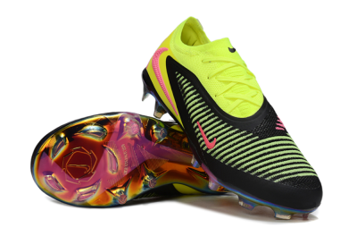 Unisex Nike Phantom 6 Elite Low FG Firm Ground Low-Tops Football Boots - Yellow/Black/Pink