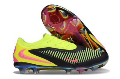 Unisex Nike Phantom 6 Elite Low FG Firm Ground Low-Tops Football Boots - Yellow/Black/Pink