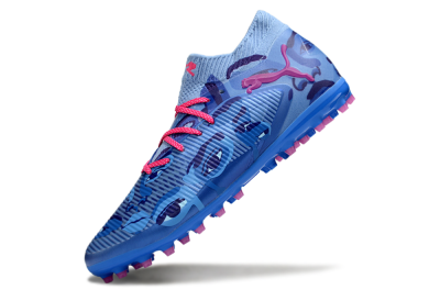 Men's Puma Future 8 Ultimate MG Multi Ground Low-Tops Football Boots - Blue/Pink/Black