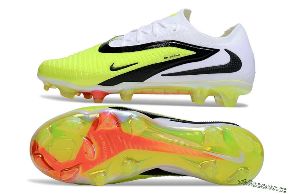 Unisex Nike Phantom 6 Elite Low FG Firm Ground Low-Tops Football Boots - Yellow/Black/White 1