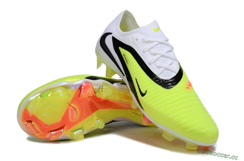 Unisex Nike Phantom 6 Elite Low FG Firm Ground Low-Tops Football Boots - Yellow/Black/White 3