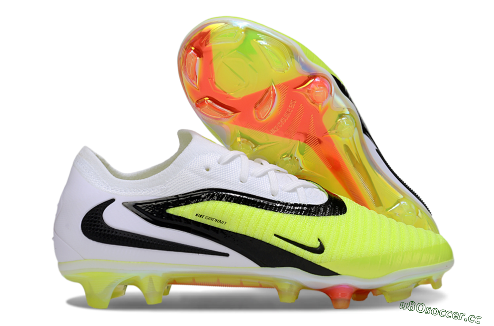 Unisex Nike Phantom 6 Elite Low FG Firm Ground Low-Tops Football Boots - Yellow/Black/White 2