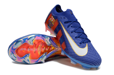 Men's Nike Air Zoom Mercurial Vapor 16 Elite FG Firm Ground Low-Tops Football Boots - Blue/Red/Gold