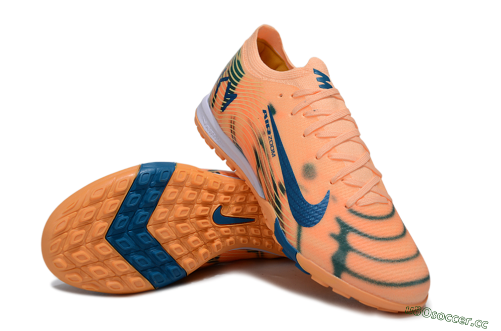 Unisex Nike Air Zoom Mercurial Vapor 16 Elite TF Artificial Turf Low-Tops Football Shoes - Pink/Blue/Yellow 3