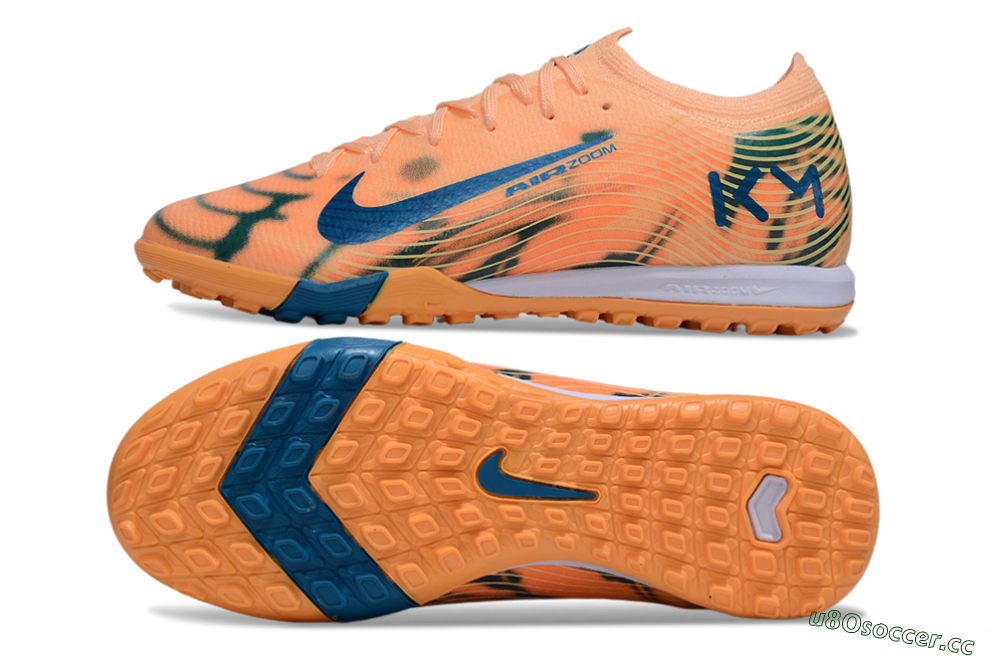 Unisex Nike Air Zoom Mercurial Vapor 16 Elite TF Artificial Turf Low-Tops Football Shoes - Pink/Blue/Yellow 1