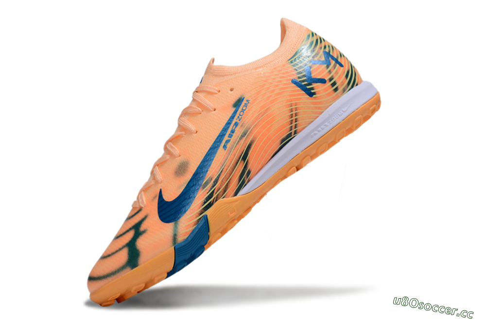 Unisex Nike Air Zoom Mercurial Vapor 16 Elite TF Artificial Turf Low-Tops Football Shoes - Pink/Blue/Yellow 5