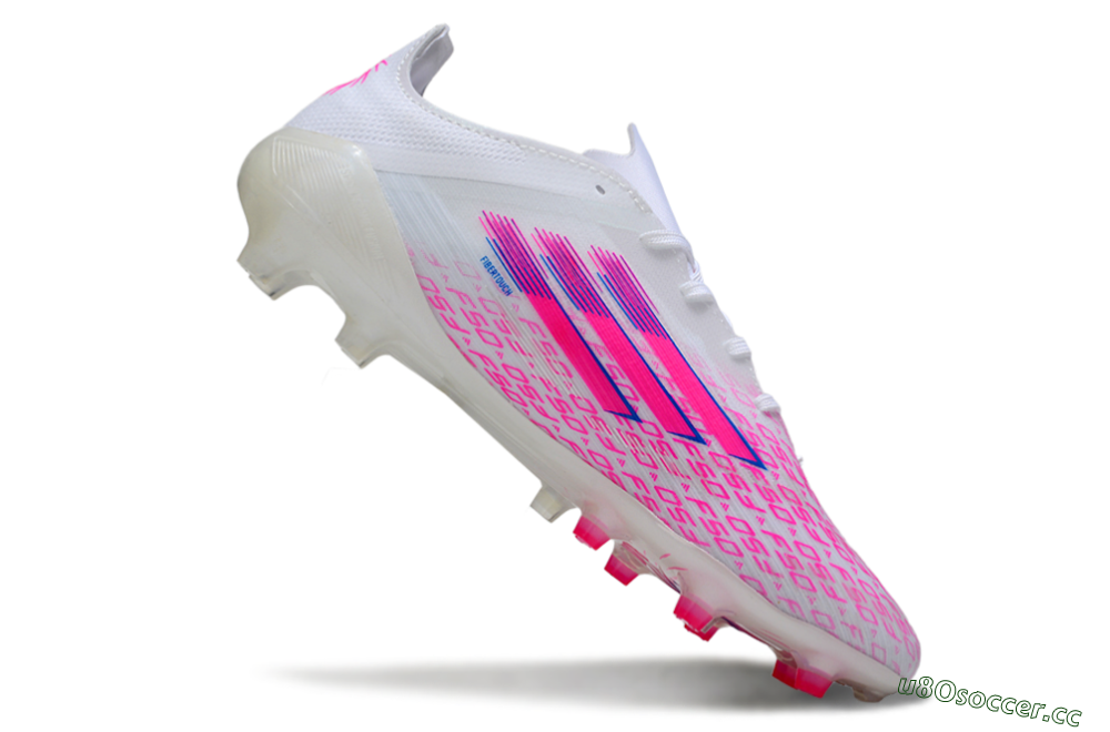 Men's Adidas F50 Pro FG Firm Ground Low-Tops Football Boots - White/Pink/Blue 4