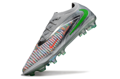 Unisex Nike Phantom 6 Elite Low FG Firm Ground Low-Tops Football Boots - Silver/Red/Yellow