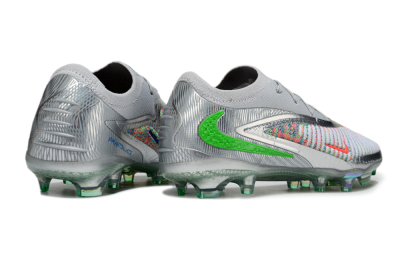 Unisex Nike Phantom 6 Elite Low FG Firm Ground Low-Tops Football Boots - Silver/Red/Yellow