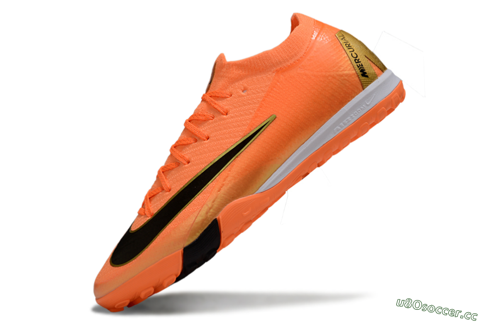 Men's Nike Air Zoom Mercurial Vapor 16 Elite TF Artificial Turf Low-Tops Football Shoes - Red/Black/Gold 5