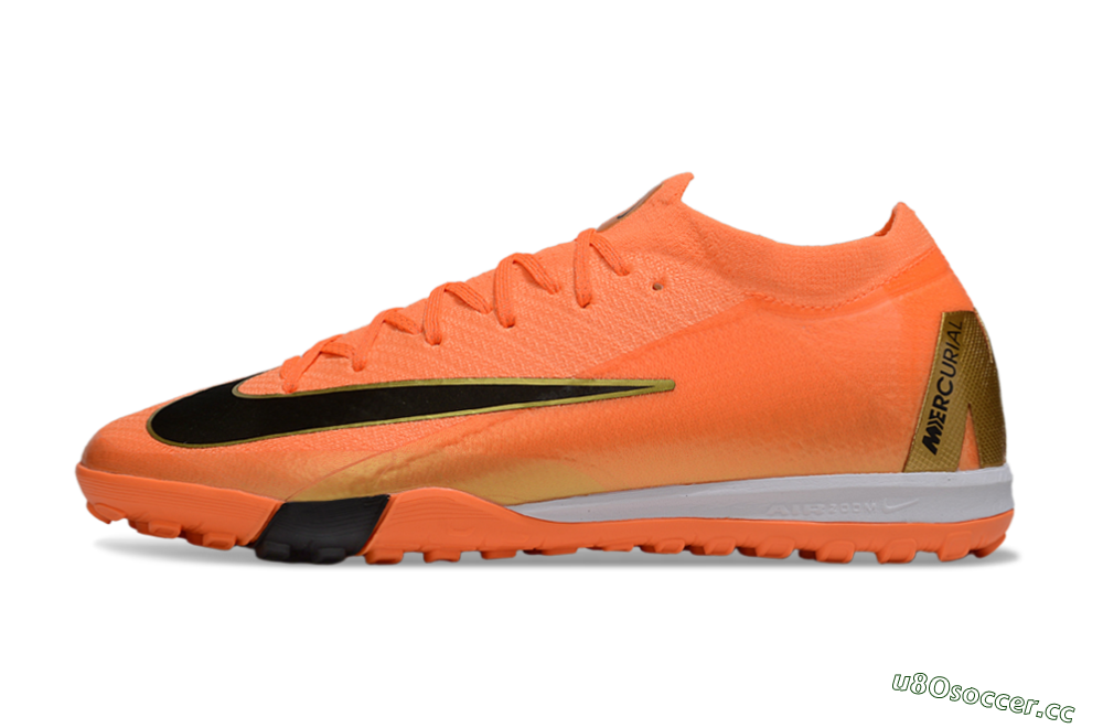 Men's Nike Air Zoom Mercurial Vapor 16 Elite TF Artificial Turf Low-Tops Football Shoes - Red/Black/Gold 0