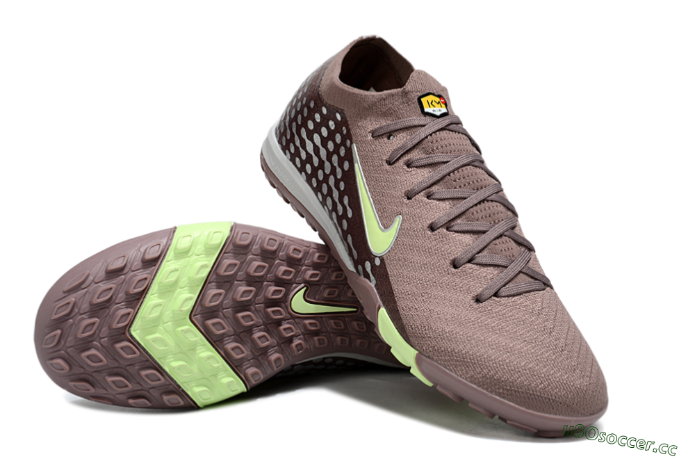 Men's Nike Air Zoom Mercurial Vapor 16 Elite TF Artificial Turf Low-Tops Football Shoes - Brown/Yellow/Silver 3