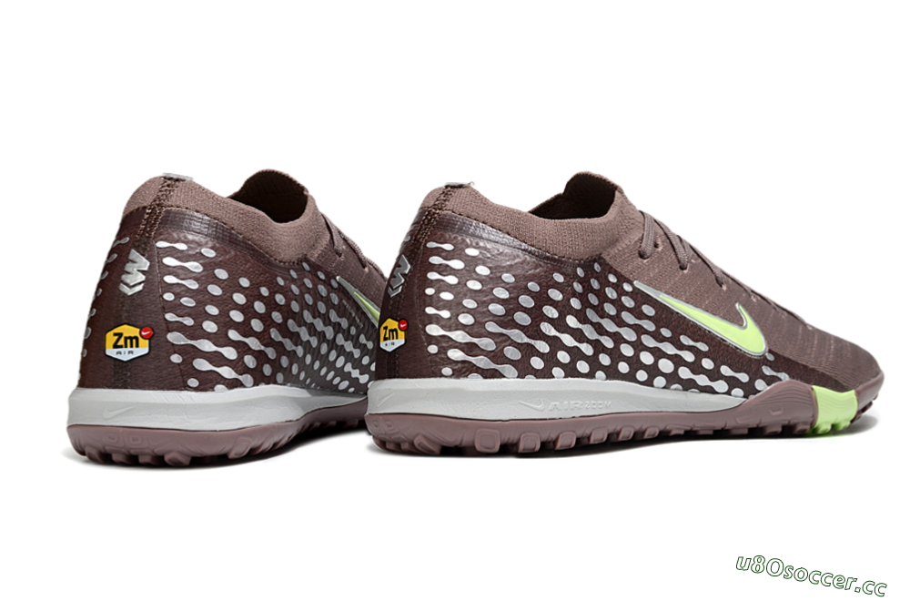 Men's Nike Air Zoom Mercurial Vapor 16 Elite TF Artificial Turf Low-Tops Football Shoes - Brown/Yellow/Silver 6
