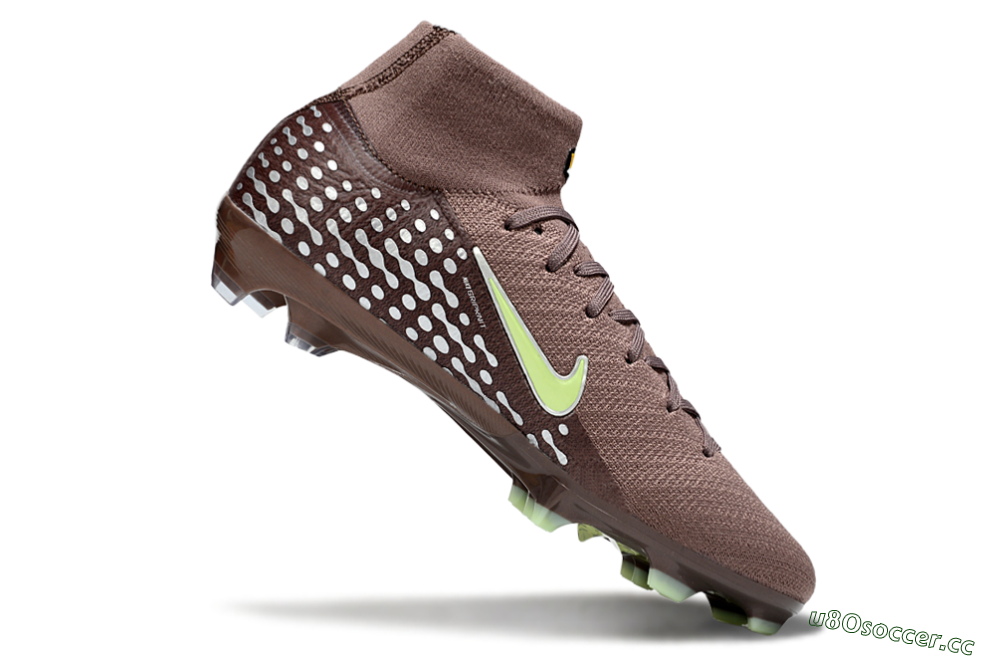 Unisex Nike Air Zoom Mercurial Superfly 10 Elite FG Firm Ground High-Tops Football Boots - Brown/Yellow/Silver 4
