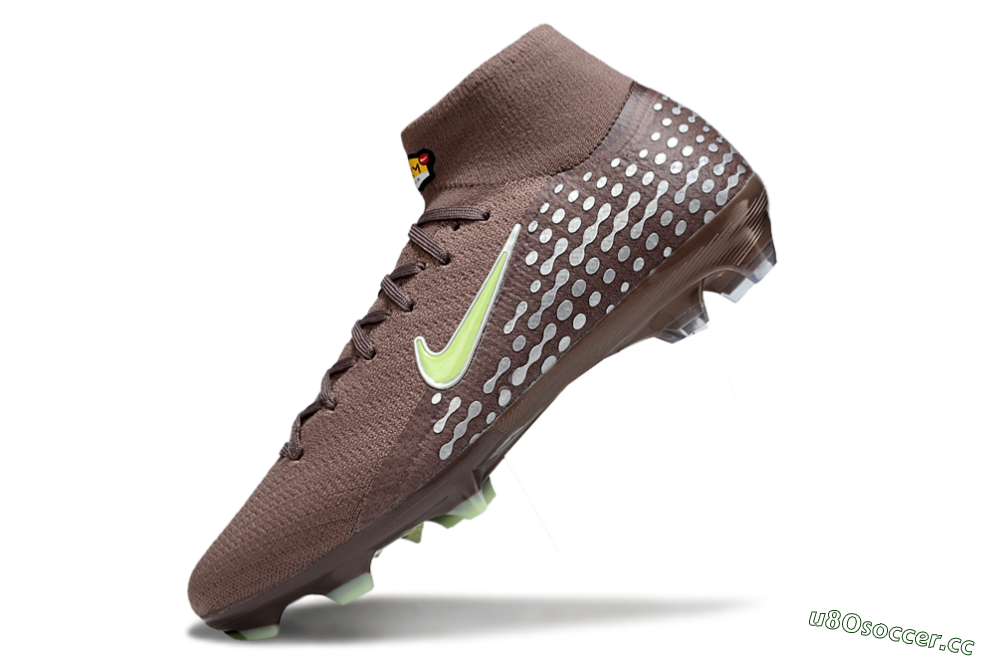 Unisex Nike Air Zoom Mercurial Superfly 10 Elite FG Firm Ground High-Tops Football Boots - Brown/Yellow/Silver 5