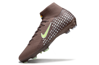 Unisex Nike Air Zoom Mercurial Superfly 10 Elite FG Firm Ground High-Tops Football Boots - Brown/Yellow/Silver
