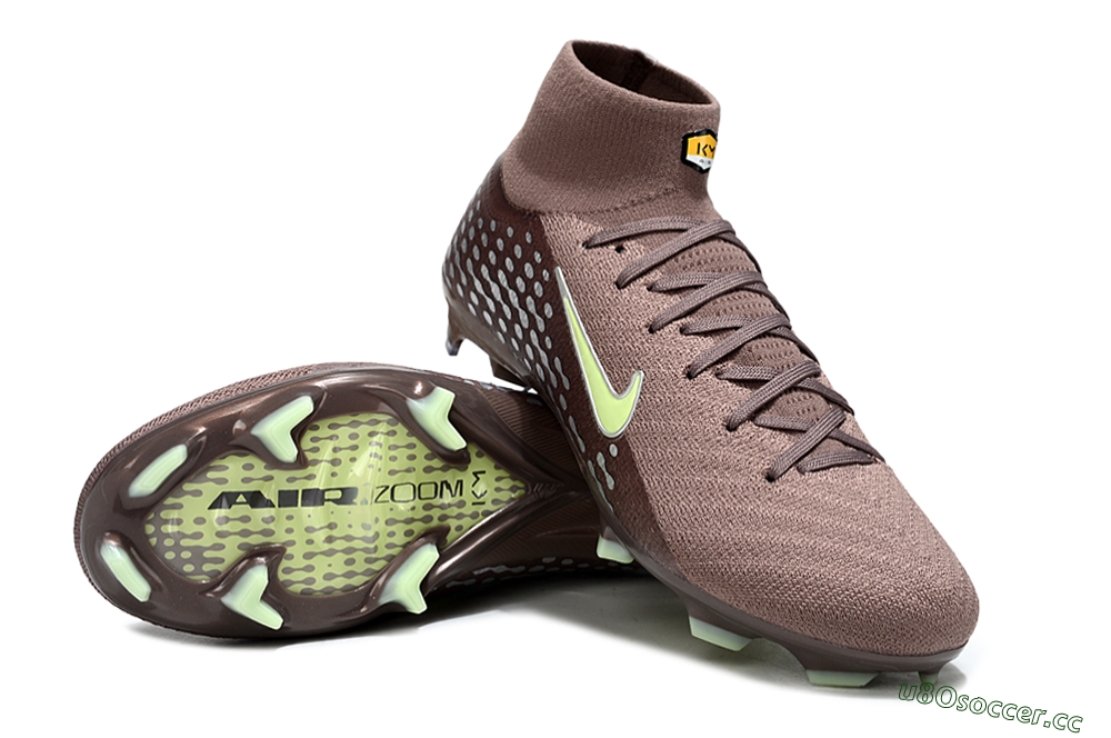 Unisex Nike Air Zoom Mercurial Superfly 10 Elite FG Firm Ground High-Tops Football Boots - Brown/Yellow/Silver 3