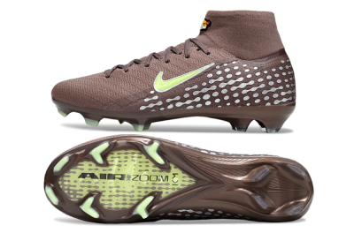 Unisex Nike Air Zoom Mercurial Superfly 10 Elite FG Firm Ground High-Tops Football Boots - Brown/Yellow/Silver