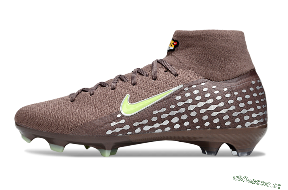Unisex Nike Air Zoom Mercurial Superfly 10 Elite FG Firm Ground High-Tops Football Boots - Brown/Yellow/Silver 0