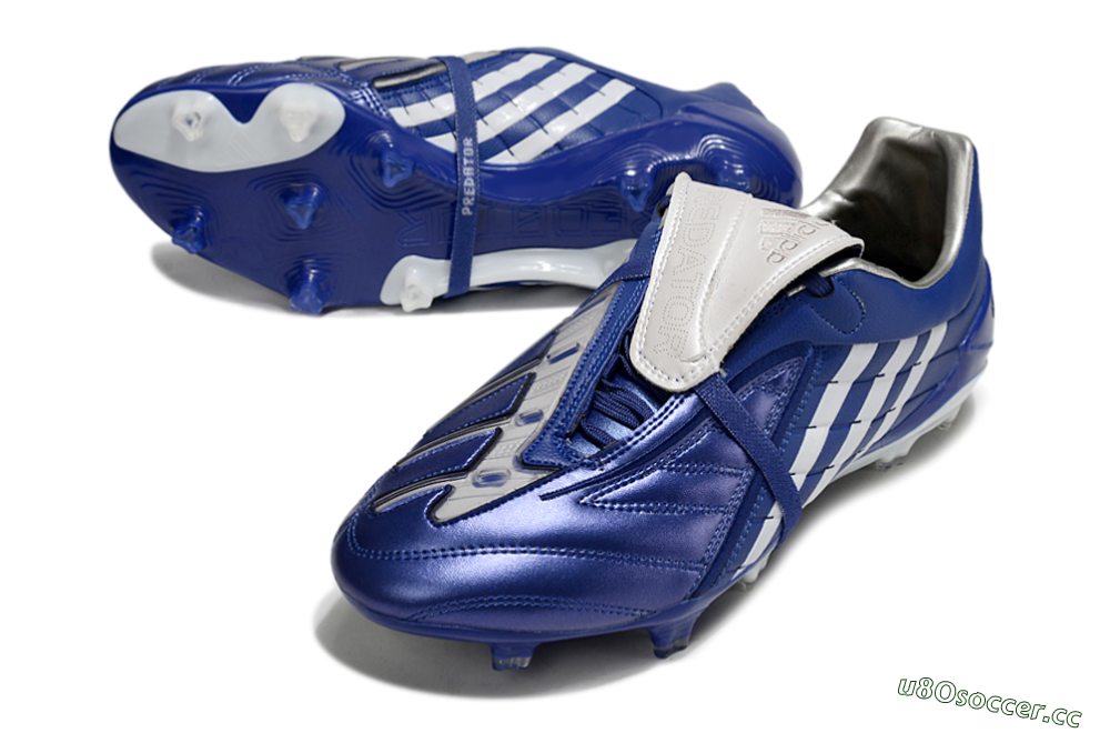 Men's Adidas Predator Accelerator FG Firm Ground Low-Tops Football Boots - Blue/White 3