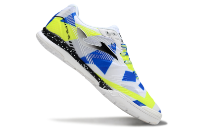 Men's Joma Top Flex IC Indoor & Futsal Low-Tops Football Shoes - White/Blue/Yellow