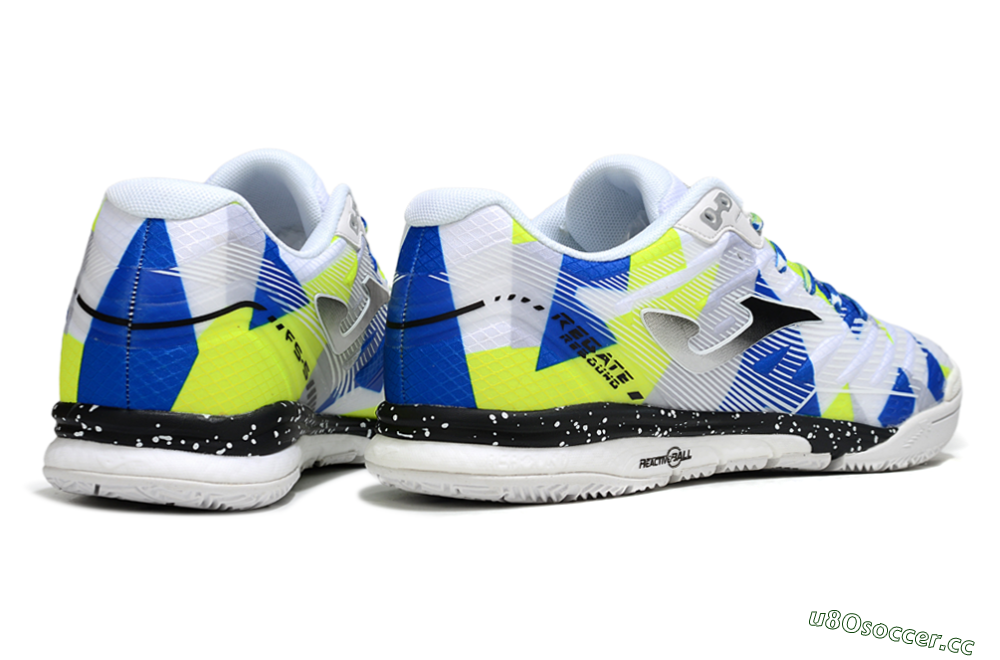 Men's Joma Top Flex IC Indoor & Futsal Low-Tops Football Shoes - White/Blue/Yellow 6
