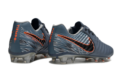 Men's Nike Tiempo Legend 10 Elite FG Firm Ground Low-Tops Football Boots - Grey/Black/Red