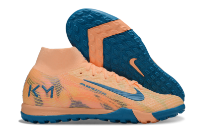 Unisex Nike Air Zoom Mercurial Superfly 10 Elite TF Artificial Turf High-Tops Football Shoes - Pink/Blue/Yellow