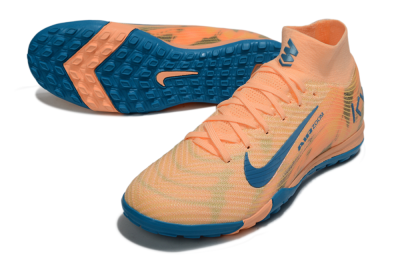 Unisex Nike Air Zoom Mercurial Superfly 10 Elite TF Artificial Turf High-Tops Football Shoes - Pink/Blue/Yellow