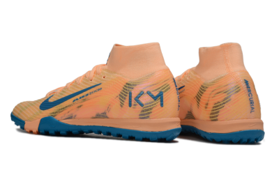 Unisex Nike Air Zoom Mercurial Superfly 10 Elite TF Artificial Turf High-Tops Football Shoes - Pink/Blue/Yellow