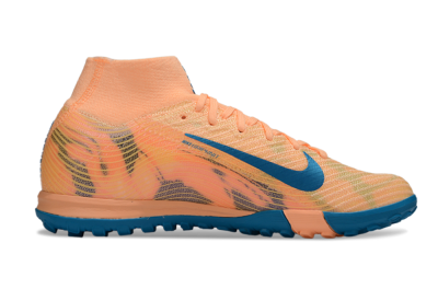 Unisex Nike Air Zoom Mercurial Superfly 10 Elite TF Artificial Turf High-Tops Football Shoes - Pink/Blue/Yellow