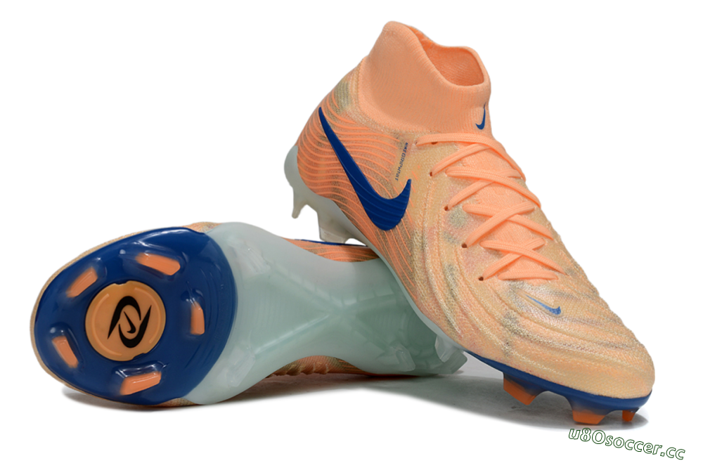 Men's Nike Phantom Luna Elite FG Firm Ground High-Tops Football Boots - Pink/Blue 1