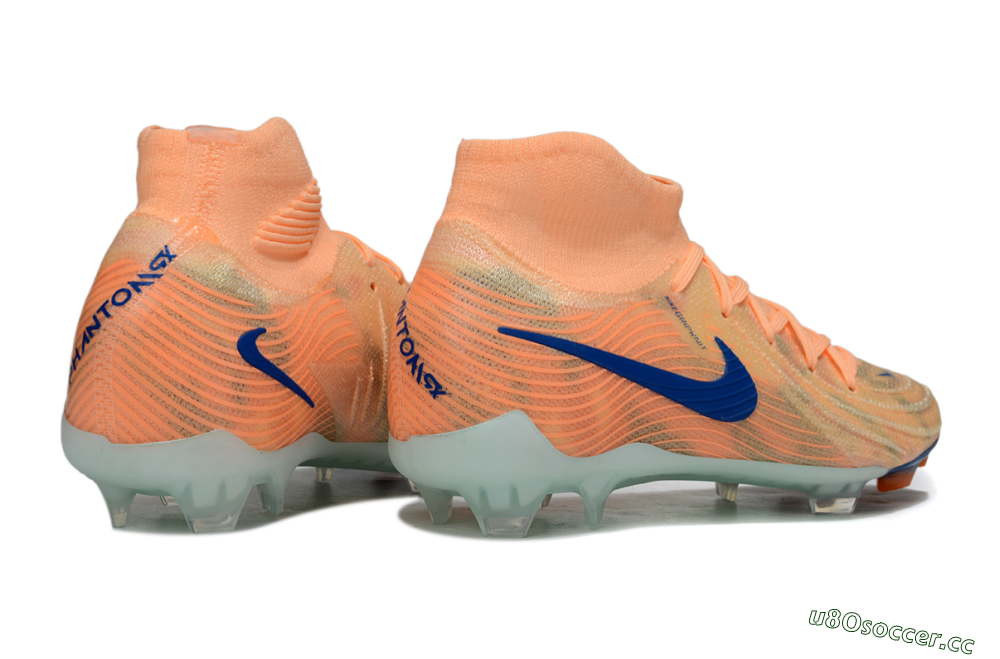 Men's Nike Phantom Luna Elite FG Firm Ground High-Tops Football Boots - Pink/Blue 6