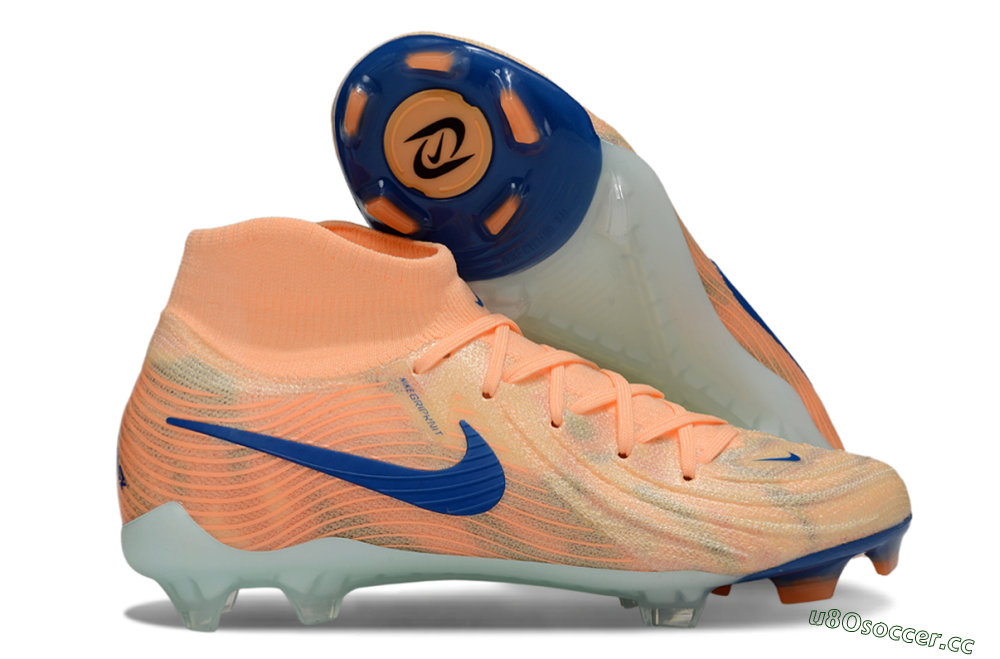 Men's Nike Phantom Luna Elite FG Firm Ground High-Tops Football Boots - Pink/Blue 2