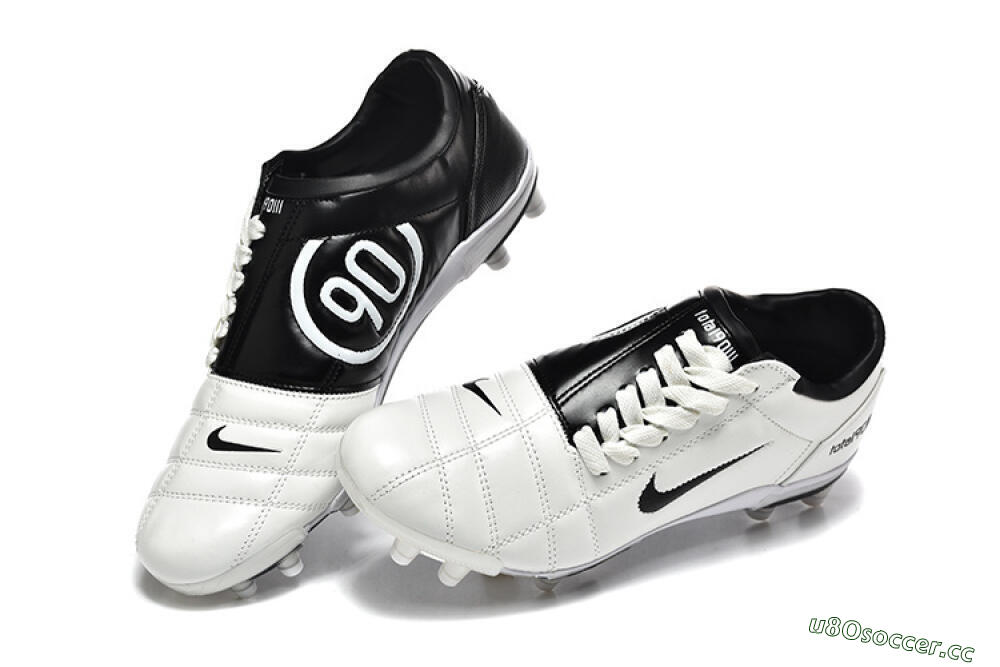 Men's Nike Air Zoom Total 90 III FG Firm Ground Low-Tops Football Boots - White/Black 6