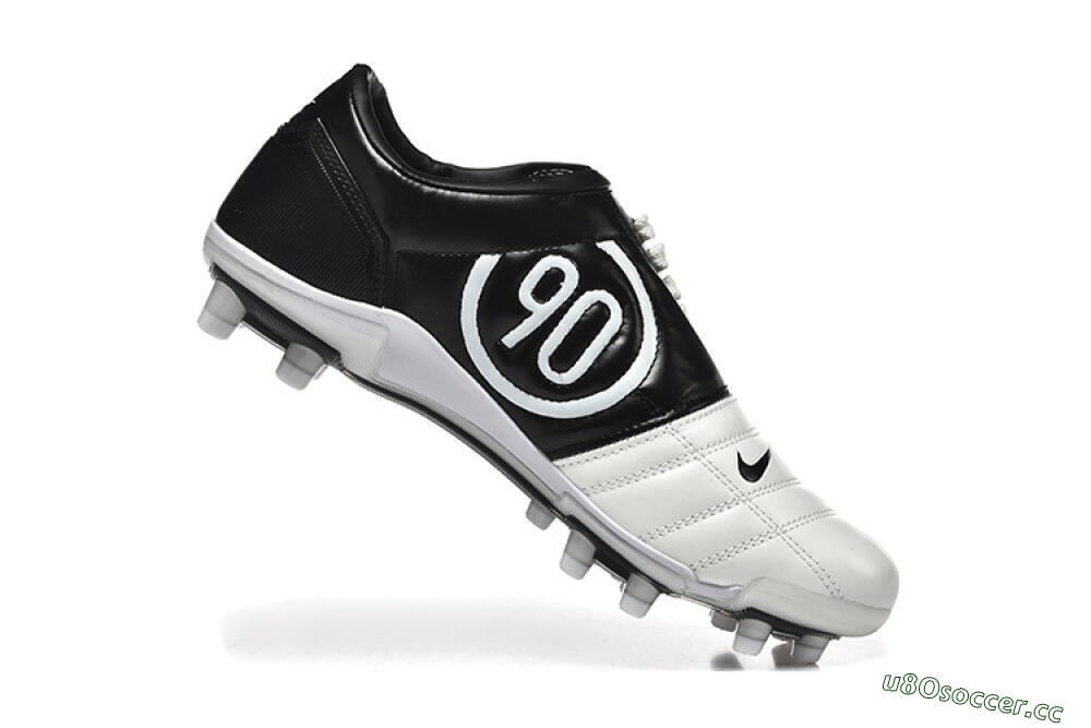 Men's Nike Air Zoom Total 90 III FG Firm Ground Low-Tops Football Boots - White/Black 7