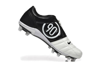 Men's Nike Air Zoom Total 90 III FG Firm Ground Low-Tops Football Boots - White/Black