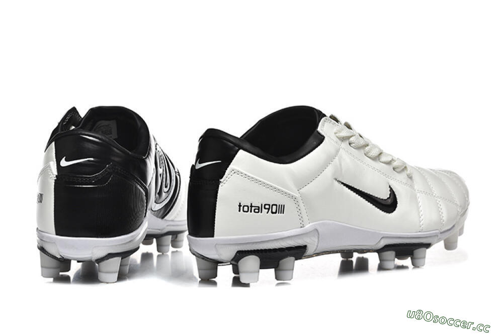 Men's Nike Air Zoom Total 90 III FG Firm Ground Low-Tops Football Boots - White/Black 9