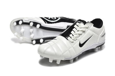 Men's Nike Air Zoom Total 90 III FG Firm Ground Low-Tops Football Boots - White/Black