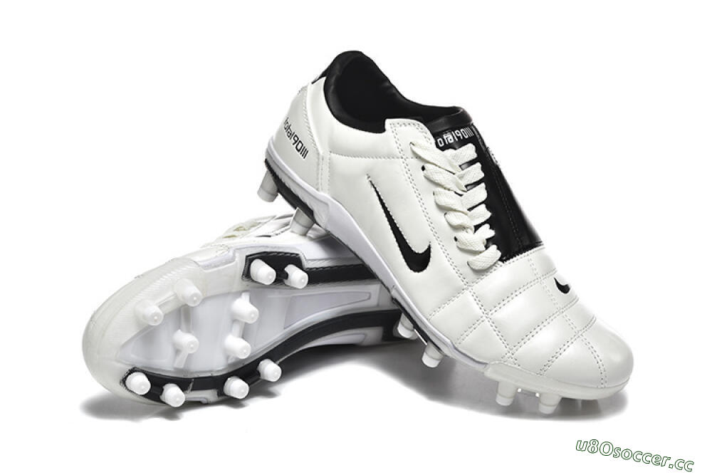 Men's Nike Air Zoom Total 90 III FG Firm Ground Low-Tops Football Boots - White/Black 4
