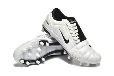 Men's Nike Air Zoom Total 90 III FG Firm Ground Low-Tops Football Boots - White/Black