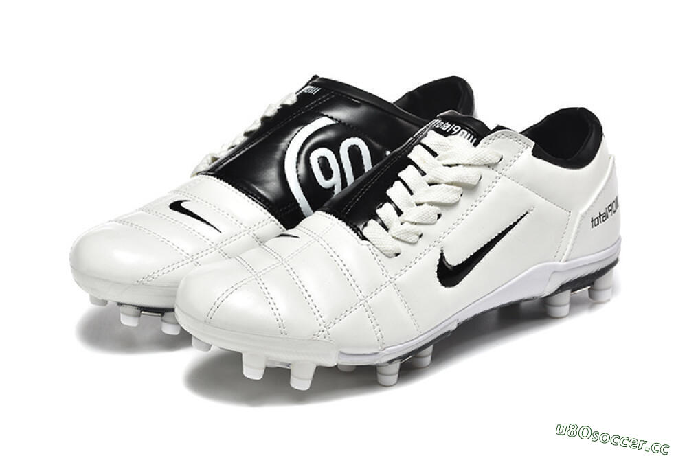 Men's Nike Air Zoom Total 90 III FG Firm Ground Low-Tops Football Boots - White/Black 5