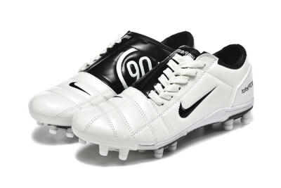 Men's Nike Air Zoom Total 90 III FG Firm Ground Low-Tops Football Boots - White/Black